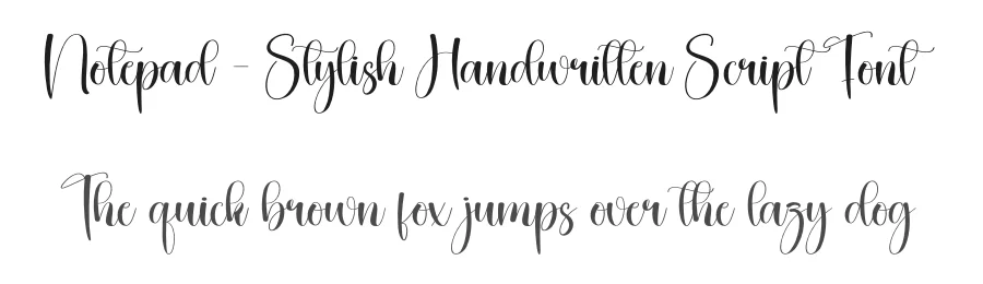 Notepad – Stylish Handwritten Script Font by creativeletter — Script Handwritten Font