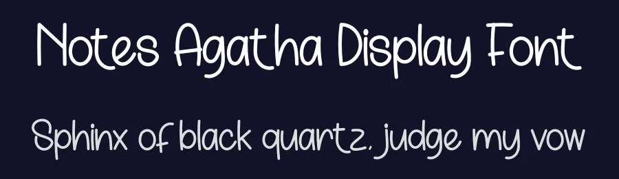 Notes Agatha Display Font by creativeletter — Display Font — thumbnail 2