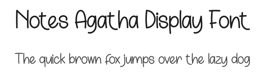 Notes Agatha Display Font by creativeletter — Display Font