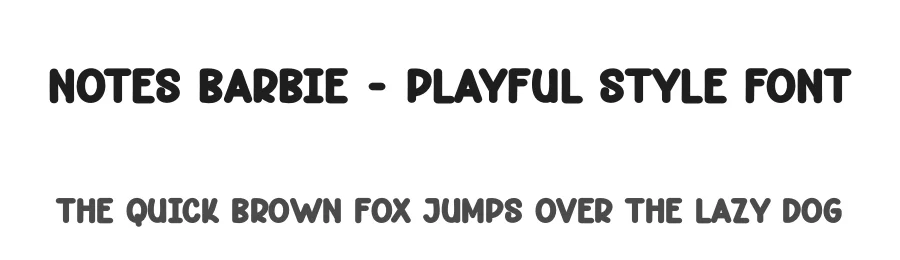 Notes Barbie – Playful Style Font by andikastudio — Display Font