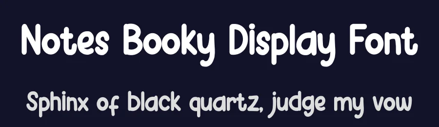 Notes Booky Display Font by Minimalist Eyes — Display Font — thumbnail 2