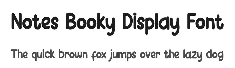 Notes Booky Display Font by Minimalist Eyes — Display Font