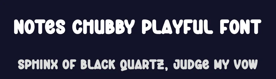 Notes Chubby Playful Font by andikastudio — Display Font — thumbnail 2