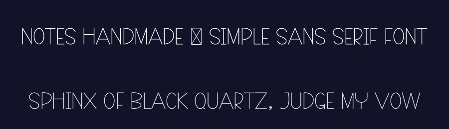 Notes Handmade – Simple Sans Serif Font by freshtypeink — Display Font — thumbnail 2