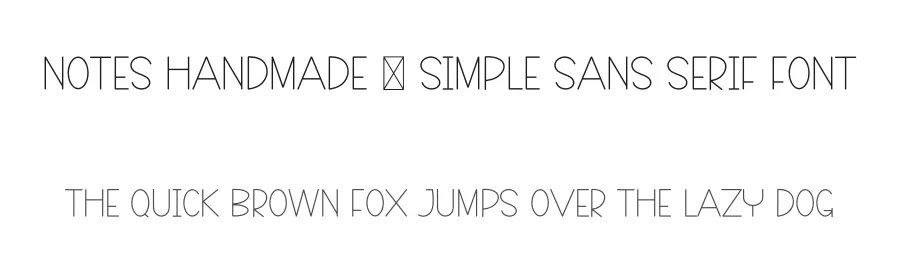 Notes Handmade – Simple Sans Serif Font by freshtypeink — Display Font