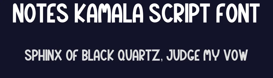 Notes Kamala Script Font by inermediaSTUDIO — Display Font — thumbnail 2