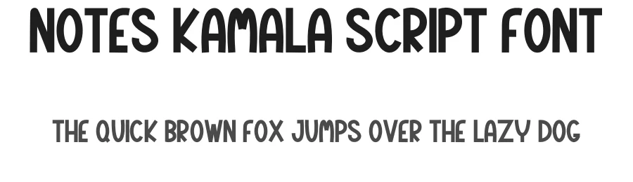 Notes Kamala Script Font by inermediaSTUDIO — Display Font