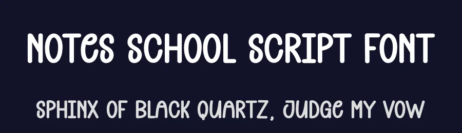Notes School Script Font by andikastudio — Display Font — thumbnail 2