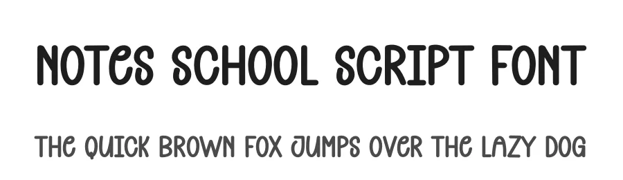 Notes School Script Font by andikastudio — Display Font