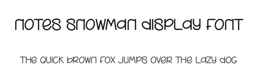 Notes Snowman Display Font by andikastudio — Display Font