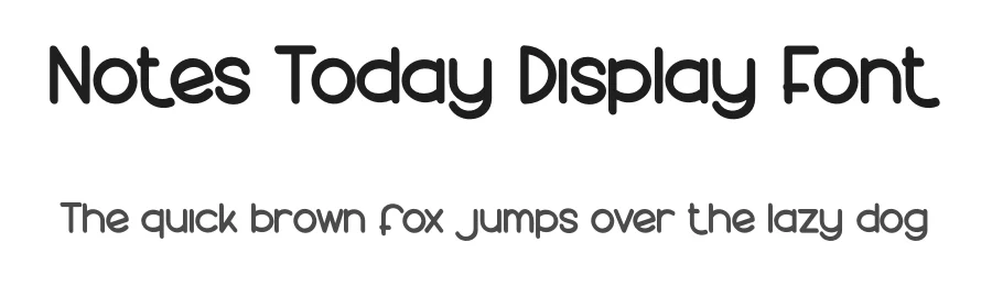 Notes Today Display Font by andikastudio — Display Font