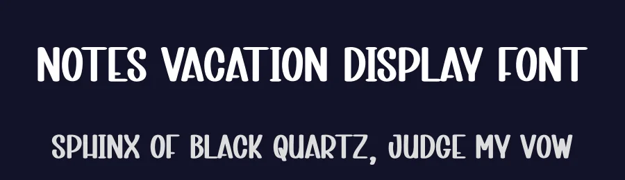 Notes Vacation Display Font by creativeletter — Display Font — thumbnail 2