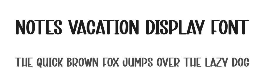 Notes Vacation Display Font by creativeletter — Display Font