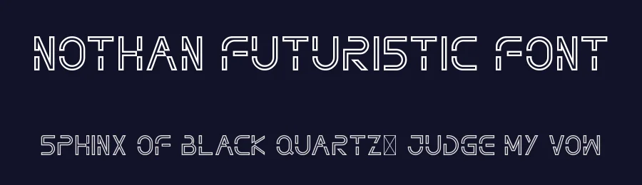 Nothan Futuristic Font by edricstudio — Display Font — thumbnail 2