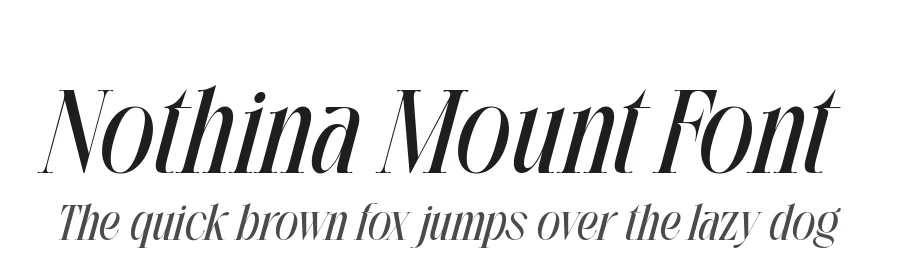 Nothina Mount Font by alit design — Serif Font