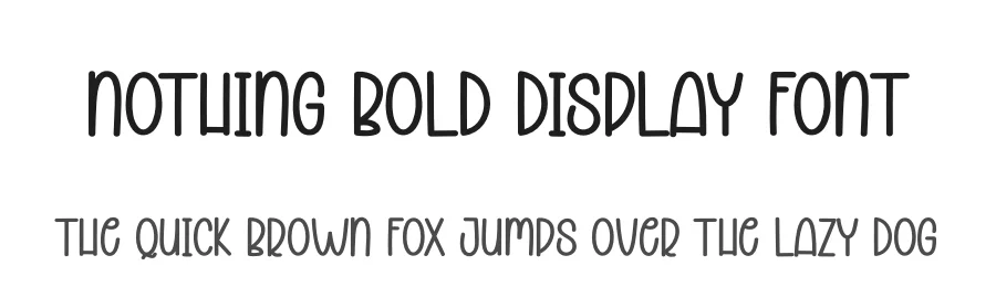Nothing Bold Display Font by andikastudio — Display Font
