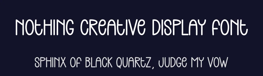 Nothing Creative Display Font by creativeletter — Display Font — thumbnail 2