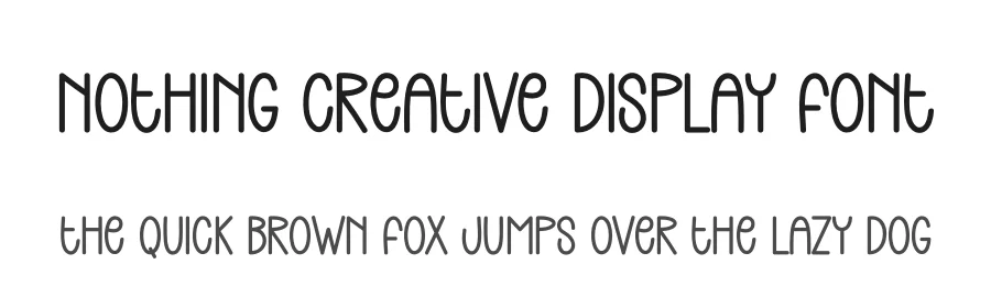 Nothing Creative Display Font by creativeletter — Display Font