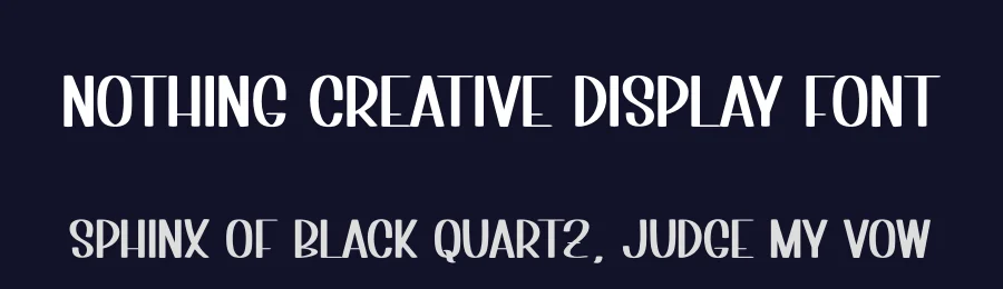 Nothing Creative Display Font by creativeletter — Display Font — thumbnail 2