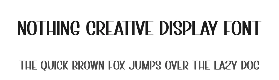 Nothing Creative Display Font by creativeletter — Display Font