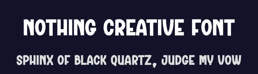 Nothing Creative Font by creativeletter — Display Font — thumbnail 2
