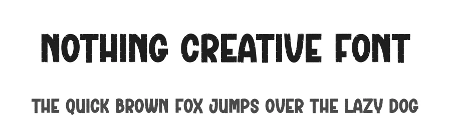 Nothing Creative Font by creativeletter — Display Font