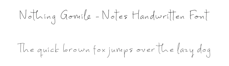 Nothing Gomile – Notes Handwritten Font by letterenastudios — Script Handwritten Font