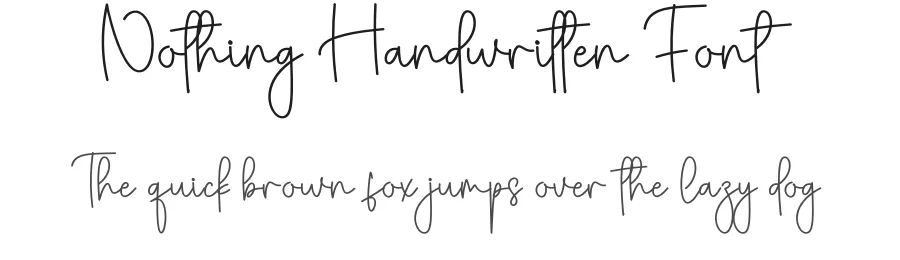 Nothing Handwritten Font by creativeletter — Script Handwritten Font