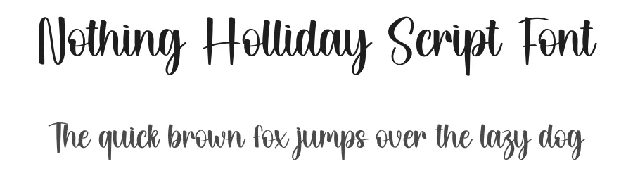 Nothing Holliday Script Font by creativeletter — Script Handwritten Font