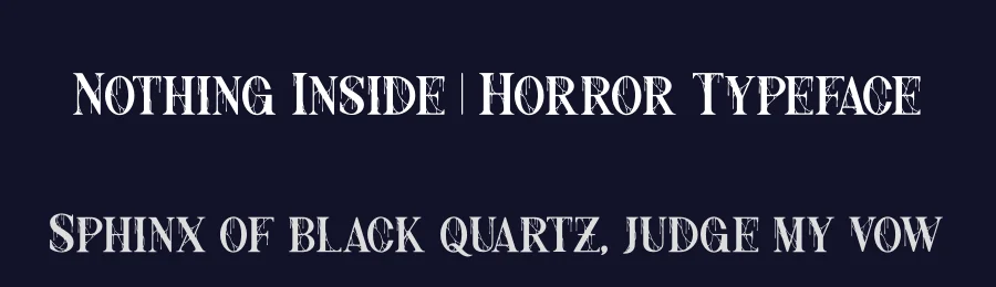 Nothing Inside | Horror Typeface by Denustudios — Display Font — thumbnail 2