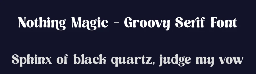 Nothing Magic – Groovy Serif Font by timelesstype.co — Display Font — thumbnail 2
