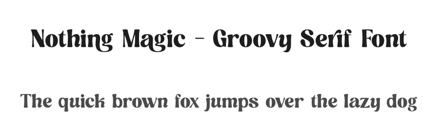 Nothing Magic – Groovy Serif Font by timelesstype.co — Display Font