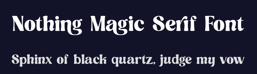 Nothing Magic Serif Font by timelesstype.co — Serif Font — thumbnail 2