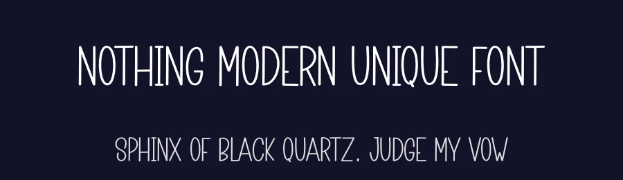 Nothing Modern Unique Font by creativeletter — Display Font — thumbnail 2