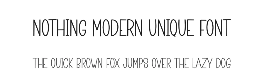 Nothing Modern Unique Font by creativeletter — Display Font