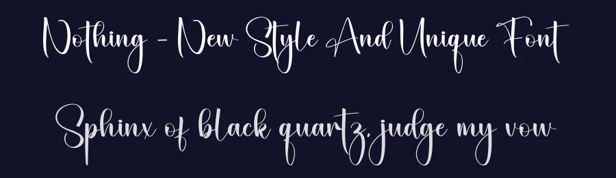 Nothing – New Style And Unique Font by creativeletter — Script Handwritten Font — thumbnail 2