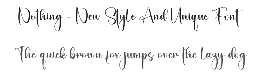 Nothing – New Style And Unique Font by creativeletter — Script Handwritten Font