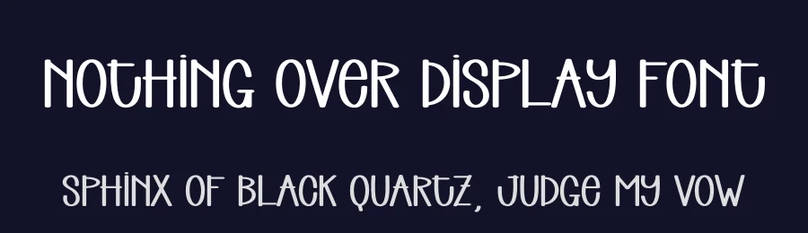 Nothing Over Display Font by andikastudio — Display Font — thumbnail 2