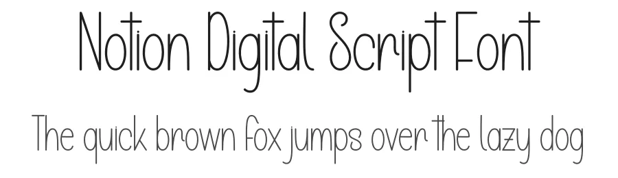 Notion Digital Script Font by andikastudio — Display Font