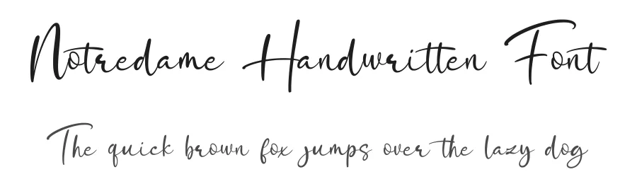 Notredame Handwritten Font by Basnistudio — Script Handwritten Font