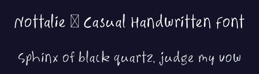 Nottalie – Casual Handwritten Font by Lettermine — Script Handwritten Font — thumbnail 2