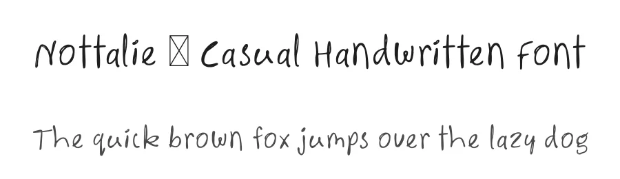 Nottalie – Casual Handwritten Font by Lettermine — Script Handwritten Font