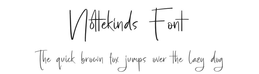 Nottekinds Font by glorytype — Script Handwritten Font