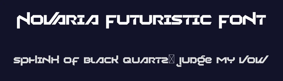 Novaria Futuristic Font by Lettercorner Studio — Display Font — thumbnail 2