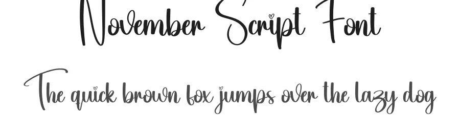 November Script Font by creativeletter — Script Handwritten Font
