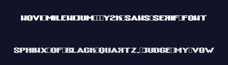 Novi Milenijum – Y2K Sans-Serif Font by digihize — Sans Serif Font — thumbnail 2