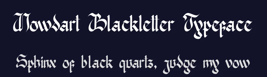 Nowdart Blackletter Typeface by Denustudios — Blackletter Font — thumbnail 2