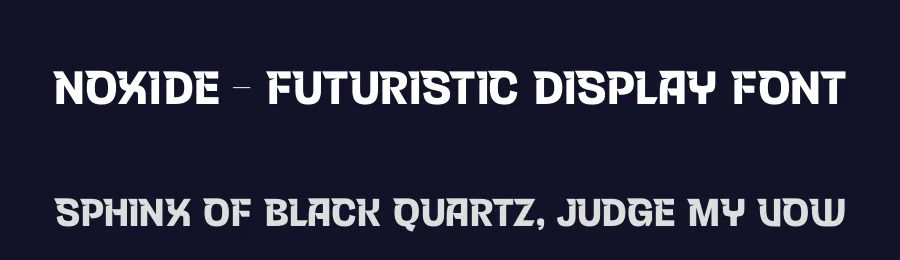 Noxide – Futuristic Display Font by timelesstype.co — Display Font — thumbnail 2