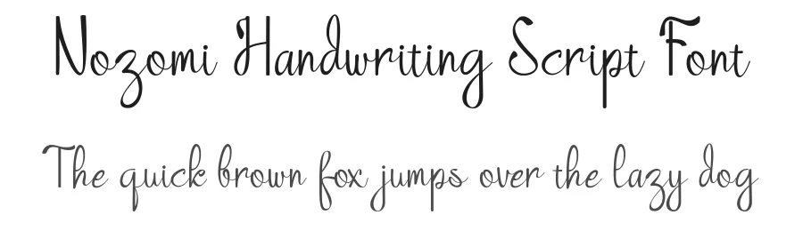 Nozomi Handwriting Script Font by Jprint Studio — Script Handwritten Font