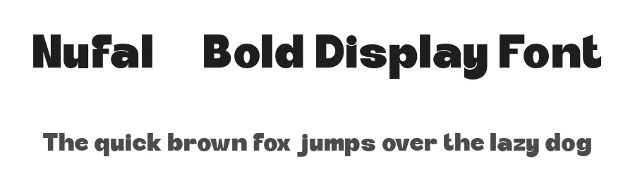 Nufal – Bold Display Font by zarmatype — Display Font